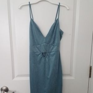 🍸Suede form fitting Charlotte Russe dress
